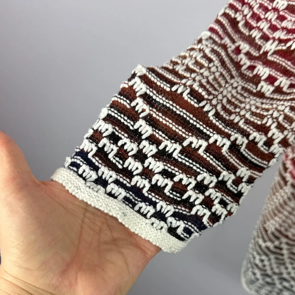 NIC+ZOE Linen Blend Multi-Color Open Front Knit Cardigan Sweater - Plus Size 3X - Picture 5 of 10